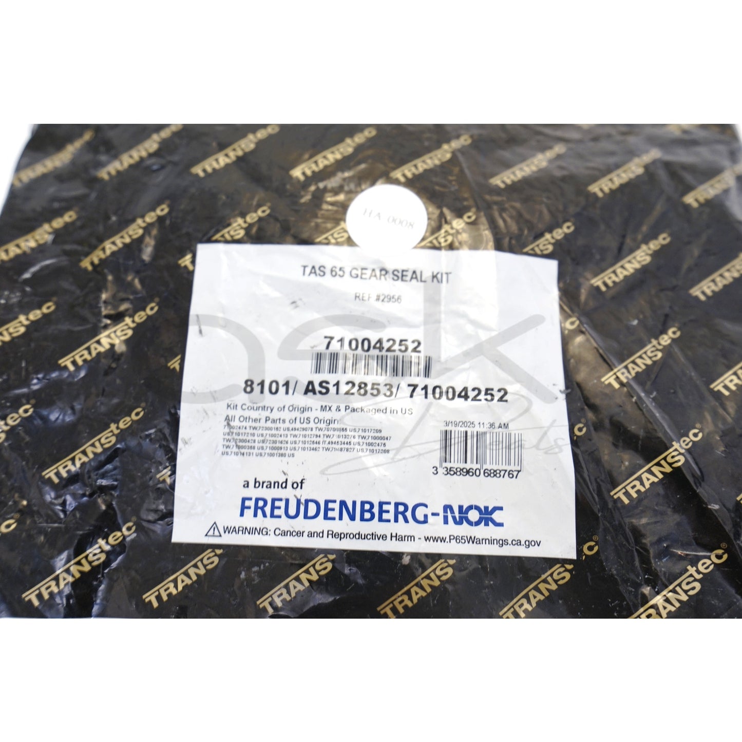 TRW/Ross TAS65 Steering Gear Complete Seal Kit 71004252 TransTec/Freudenberg 8101