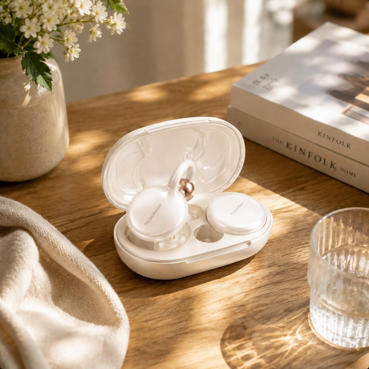 NeuroRester Deep Sleep Optimizer Wearable Wellness Device Pearl White NR-2026