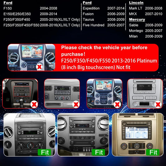10in 4+64G Android Radio Ford F150 04-08 F250 F350 08-16 CarPlay GPS