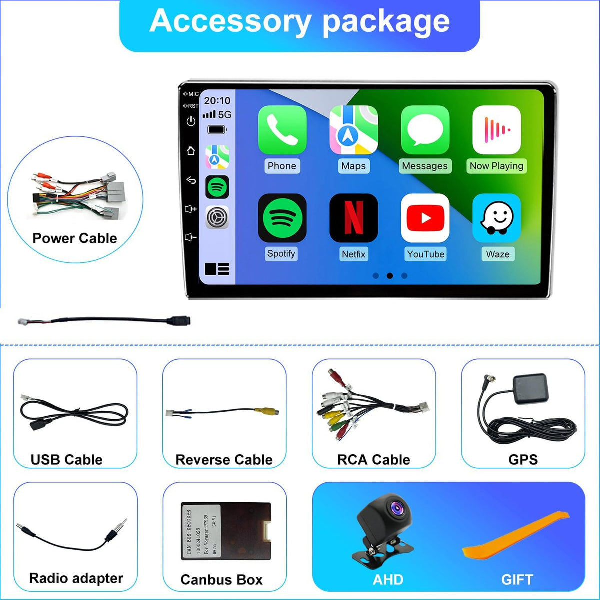 10in 4+64G Android Radio Ford F150 04-08 F250 F350 08-16 CarPlay GPS