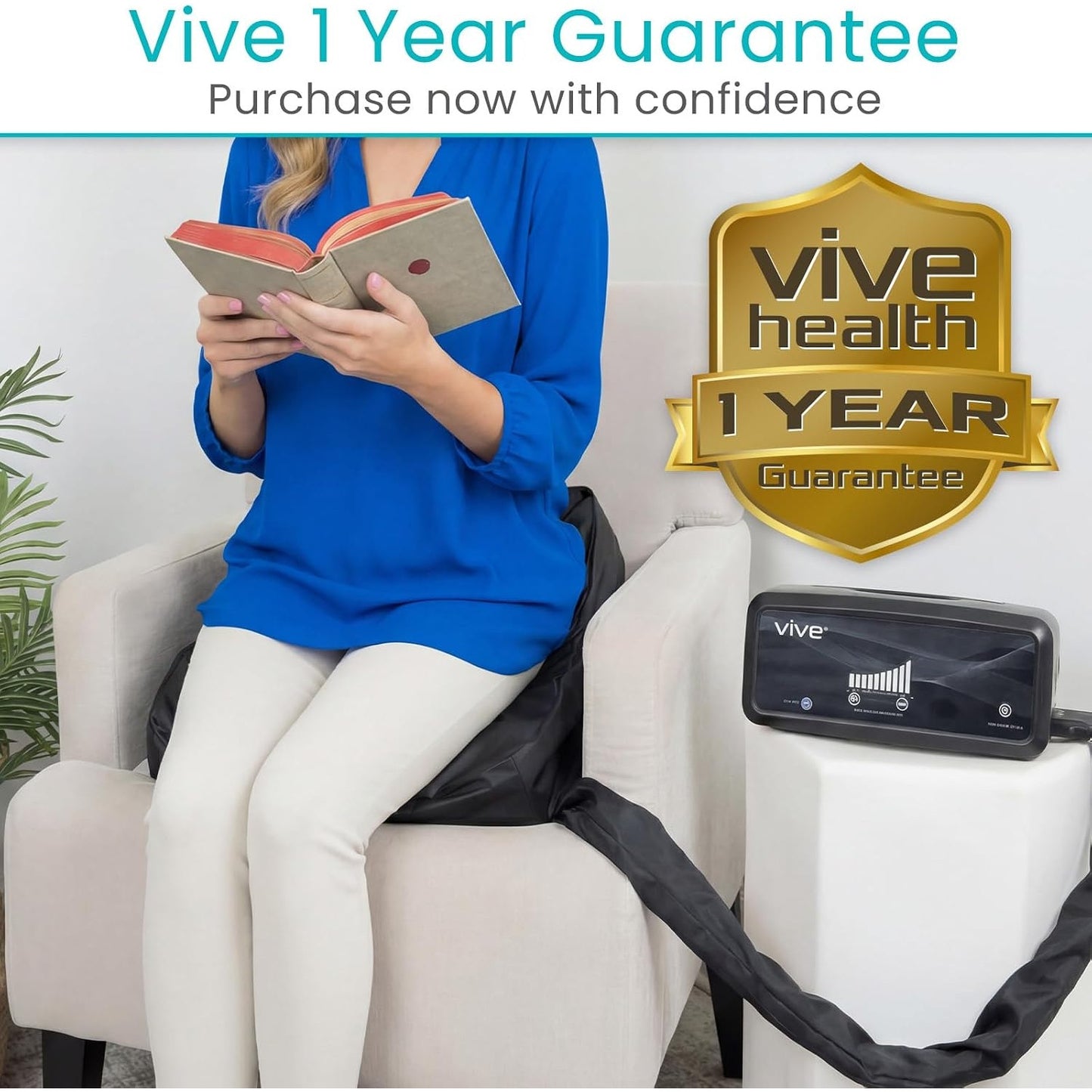 Vive Inflatable Seat Assist Lifting Cushion Remote 220 lb Stand Up Chair Sofa