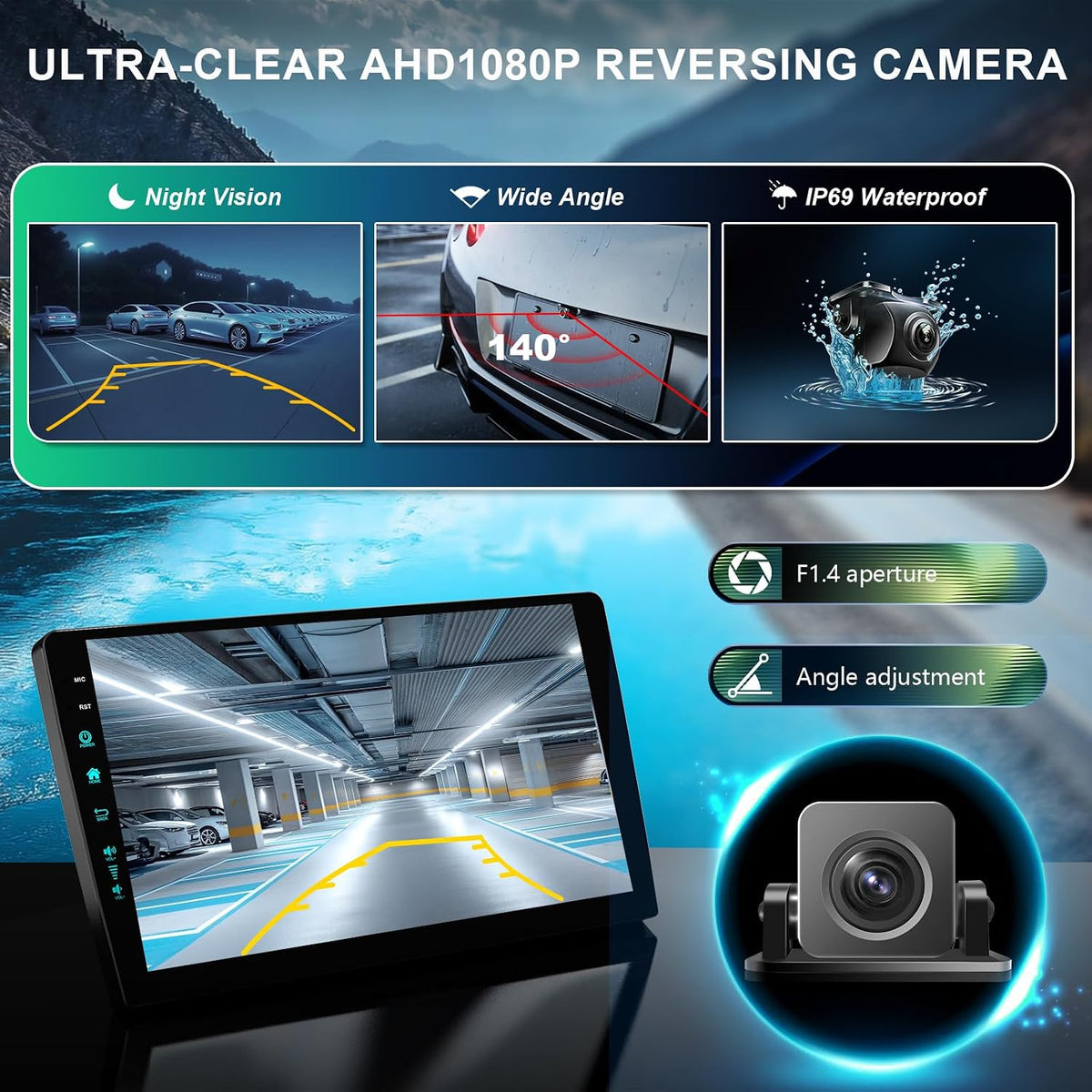 llboiti 10.2" Jeep JK Radio 4+64GB CarPlay Android Auto GPS WiFi 6 Backup Cam