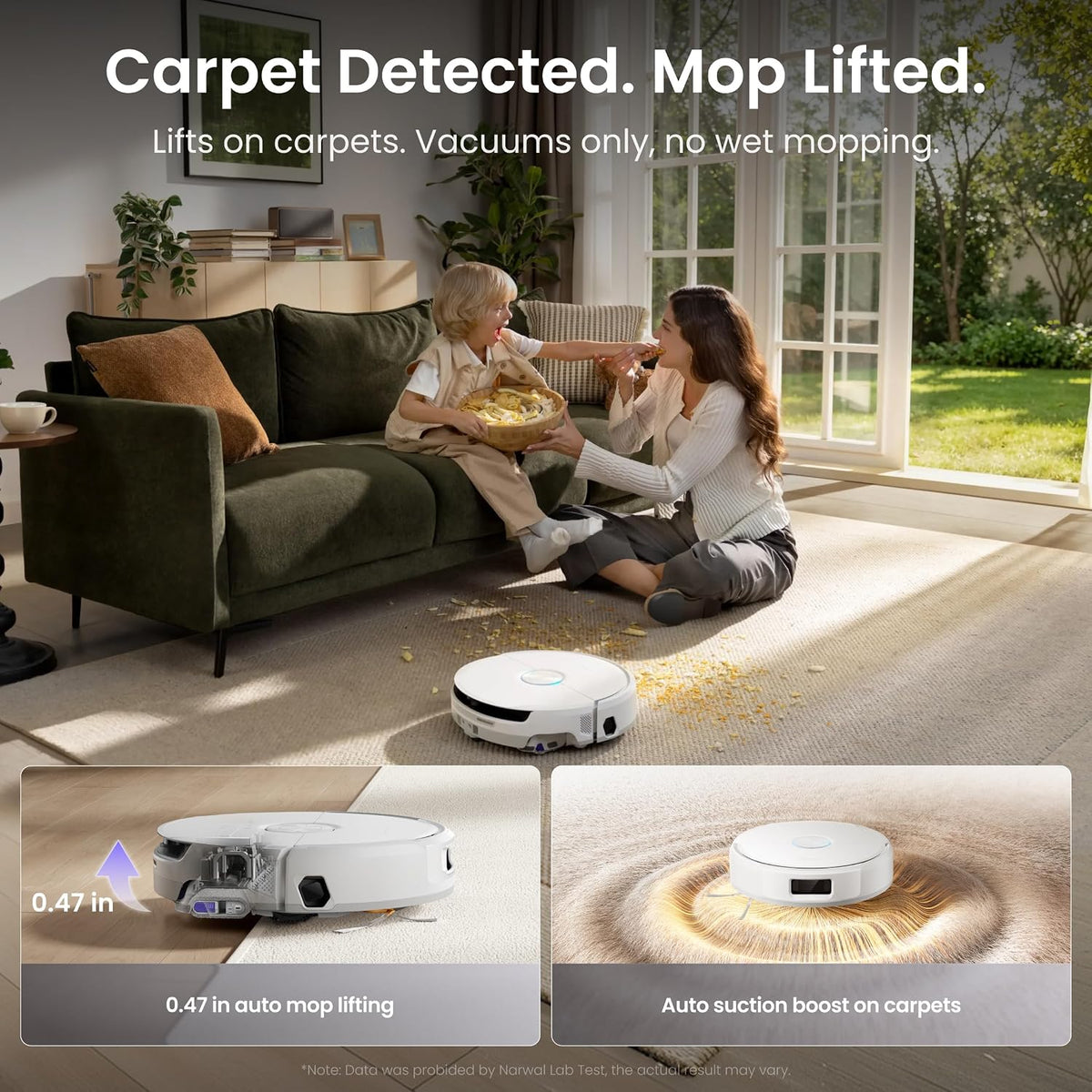 NARWAL Freo 20 Edge Robot Vacuum Mop 31000Pa Self Emptying White