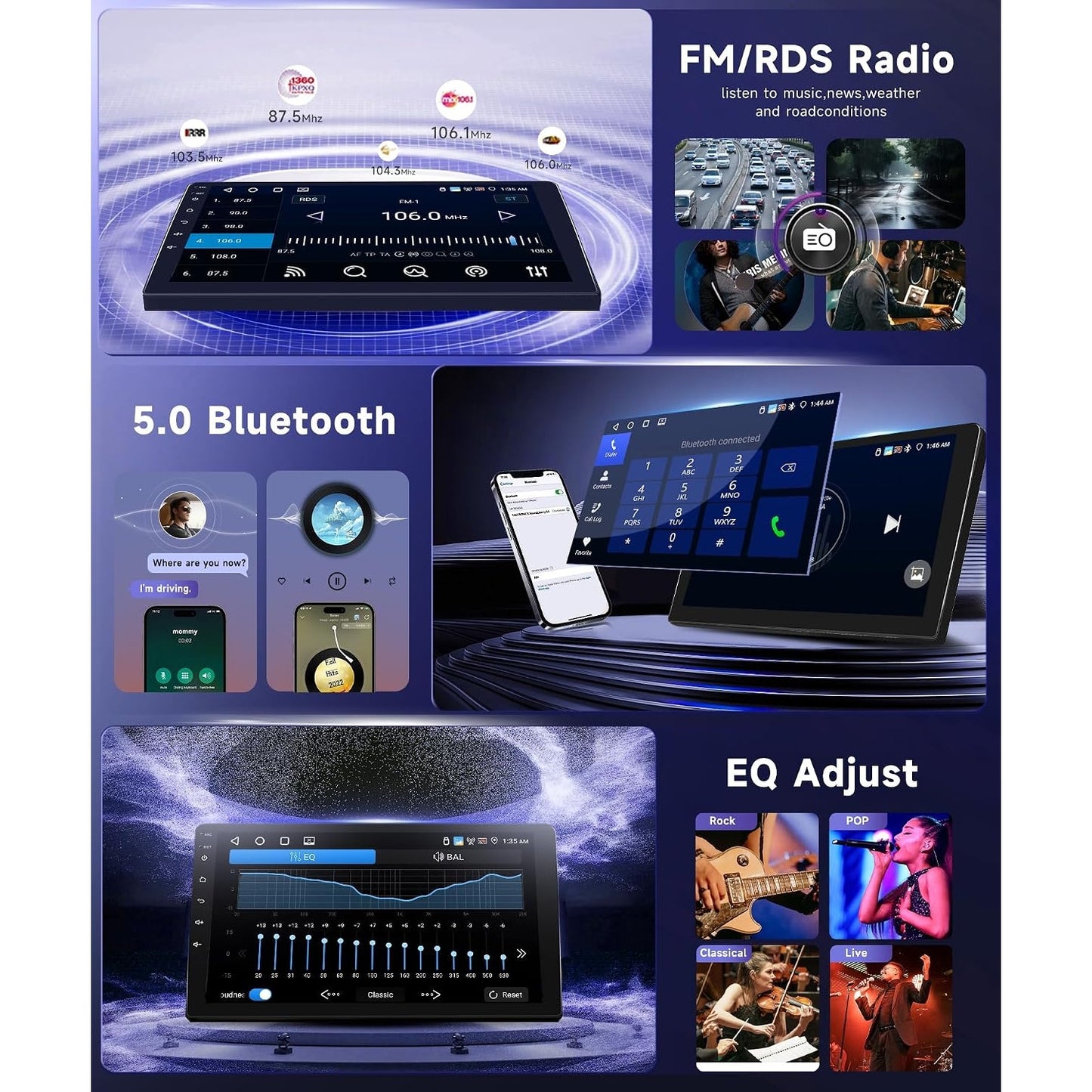 Toyota RAV4 2001-2005 Android 15 Car Stereo 9" CarPlay Android Auto GPS 4+64G