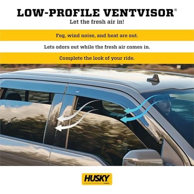 Husky Liners Low Profile Ventvisor 4pc Smoke Chrome Trim for 2025 GMC Terrain