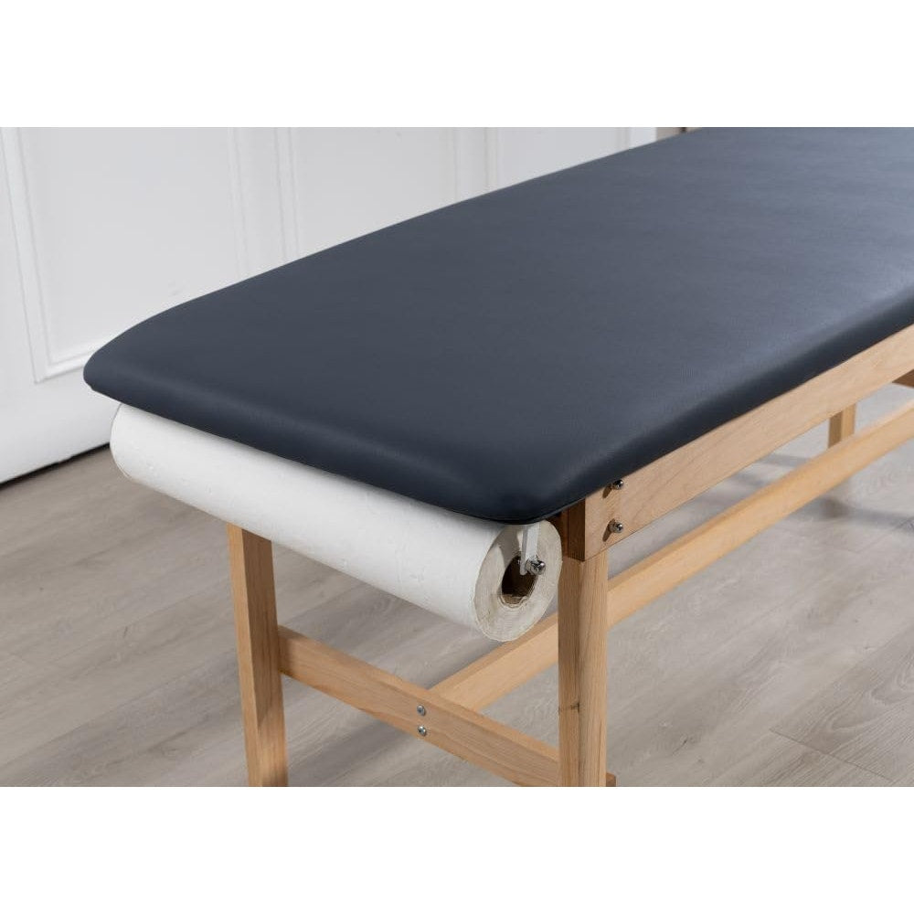 Wooden Medical Exam Table, Navy Blue Adjustable Backrest Paper Holder 27.5"