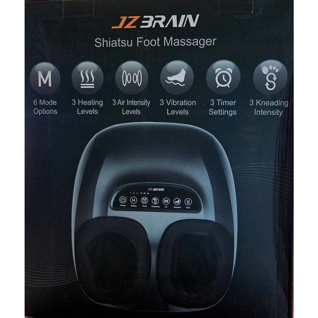 JZBRAIN FE-5318 Shiatsu Foot Massager with Heat Kneading Vibration Compression