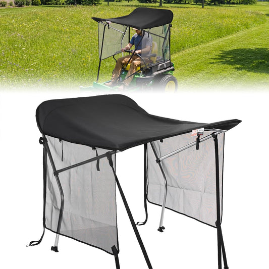 KEMIMOTO Zero Turn Mower Sun Shade Canopy UPF 50+ Blackout Curtains