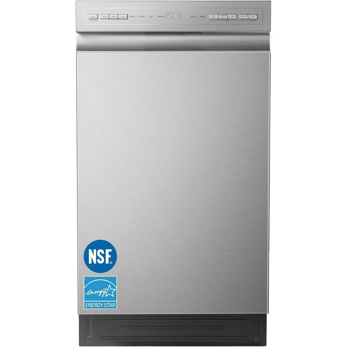 COMFEE 18 Inch Built-In Dishwasher Silver 8 Place Setting Energy Star 52dB