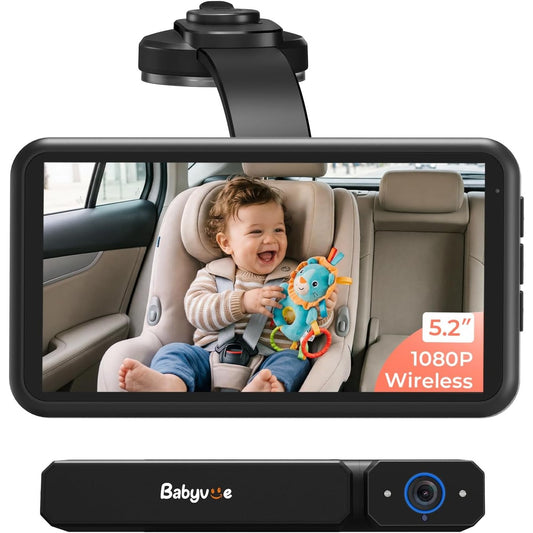 Babyvue BV6 Wireless Baby Car Camera 5.2" 1080P Rear Facing Night Vision (Blue)