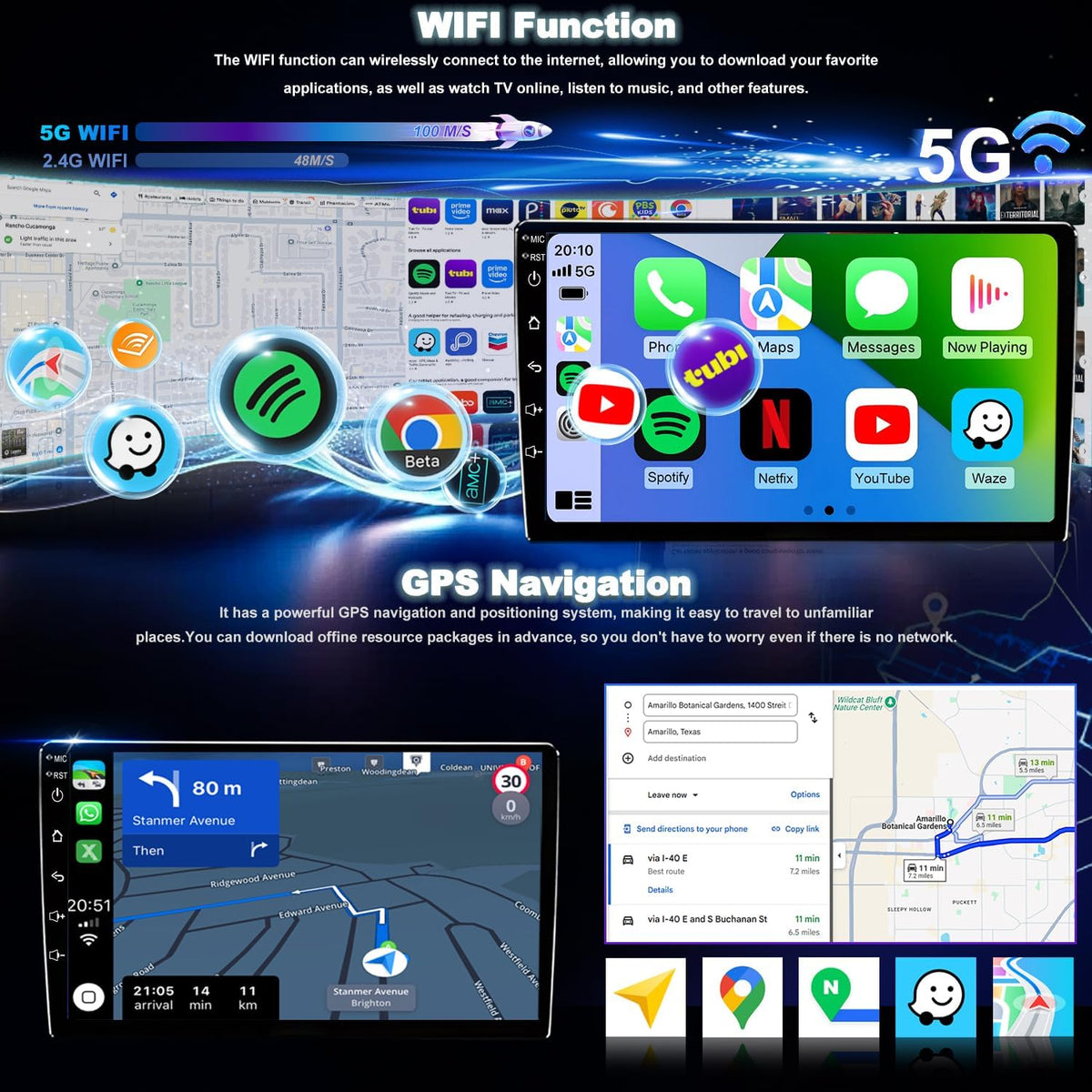 10in 4+64G Android Radio Ford F150 04-08 F250 F350 08-16 CarPlay GPS
