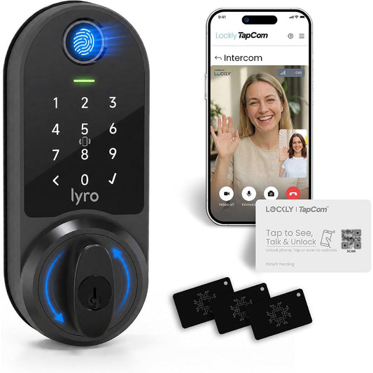 Lyro by Lockly Lasta Smart Lock Wi-Fi Fingerprint Keypad Deadbolt Keyless Entry