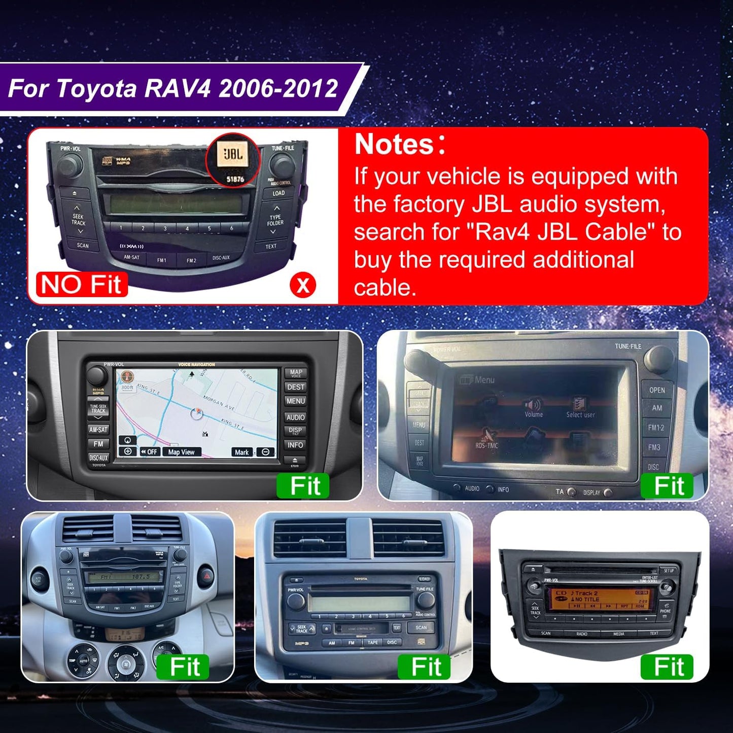 8" Car Stereo for Toyota RAV4 2006-2012 Wireless CarPlay Android Auto GPS 5G WiFi
