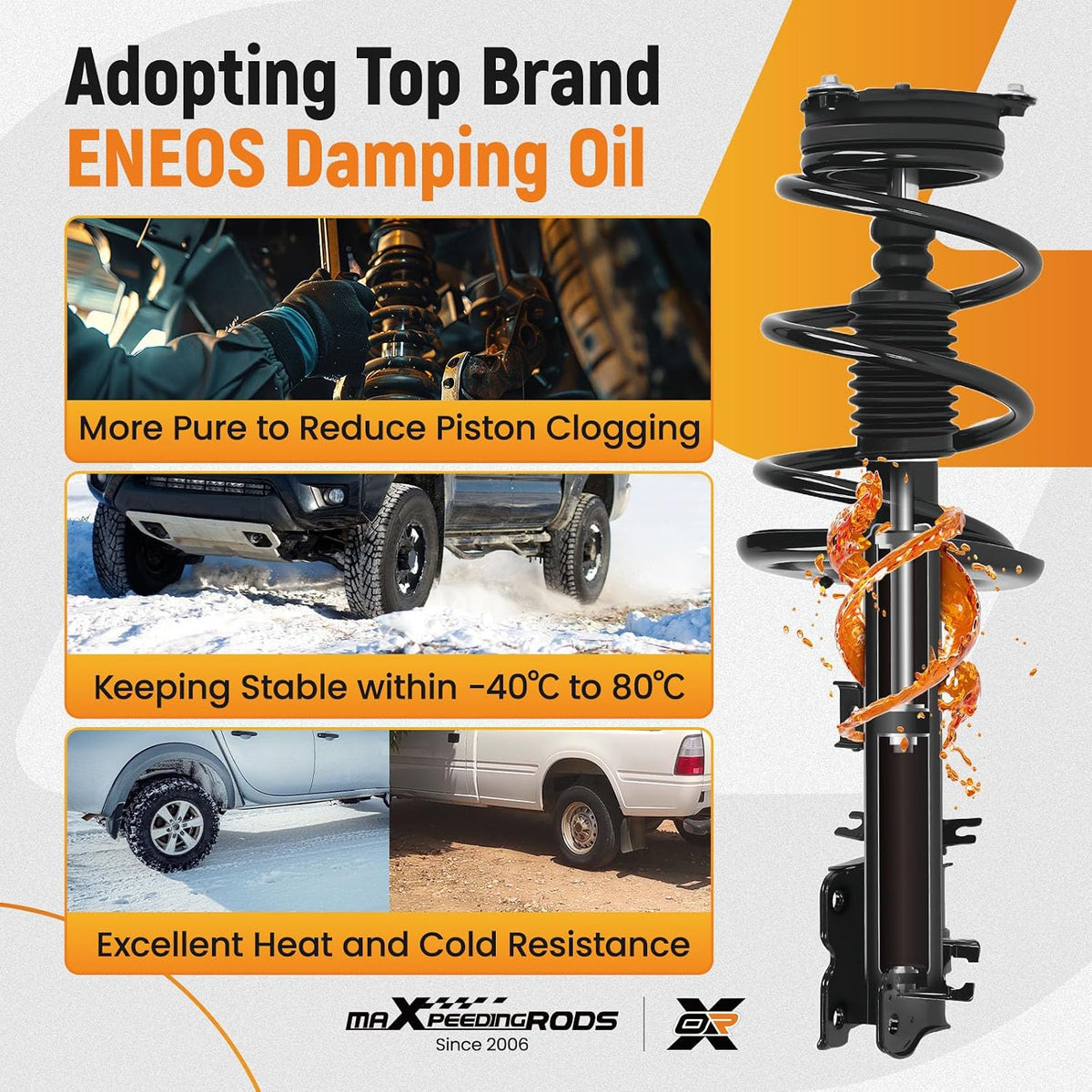 maXpeedingrods 6PC Strut Shock Kit 13-20 Pathfinder QX60 14-20 JX35 2013