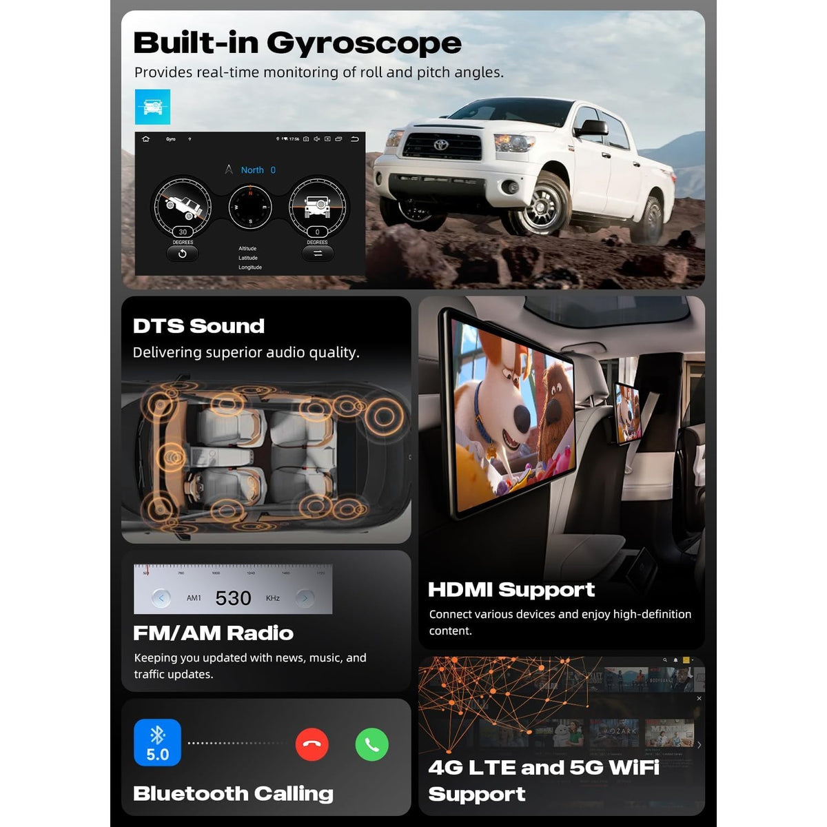 Dasaita 10.33in QLED Android 13 Car Radio Honda CRV 2017-2022 6+64GB CarPlay