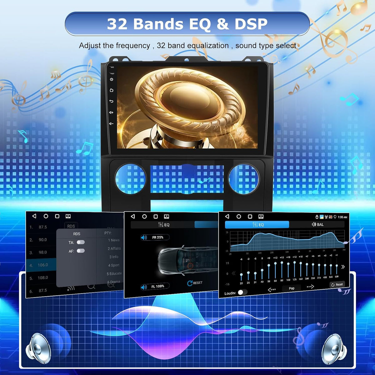 Ford Escape 2007-2012 Android Car Stereo 9" CarPlay Android Auto GPS 4+64G