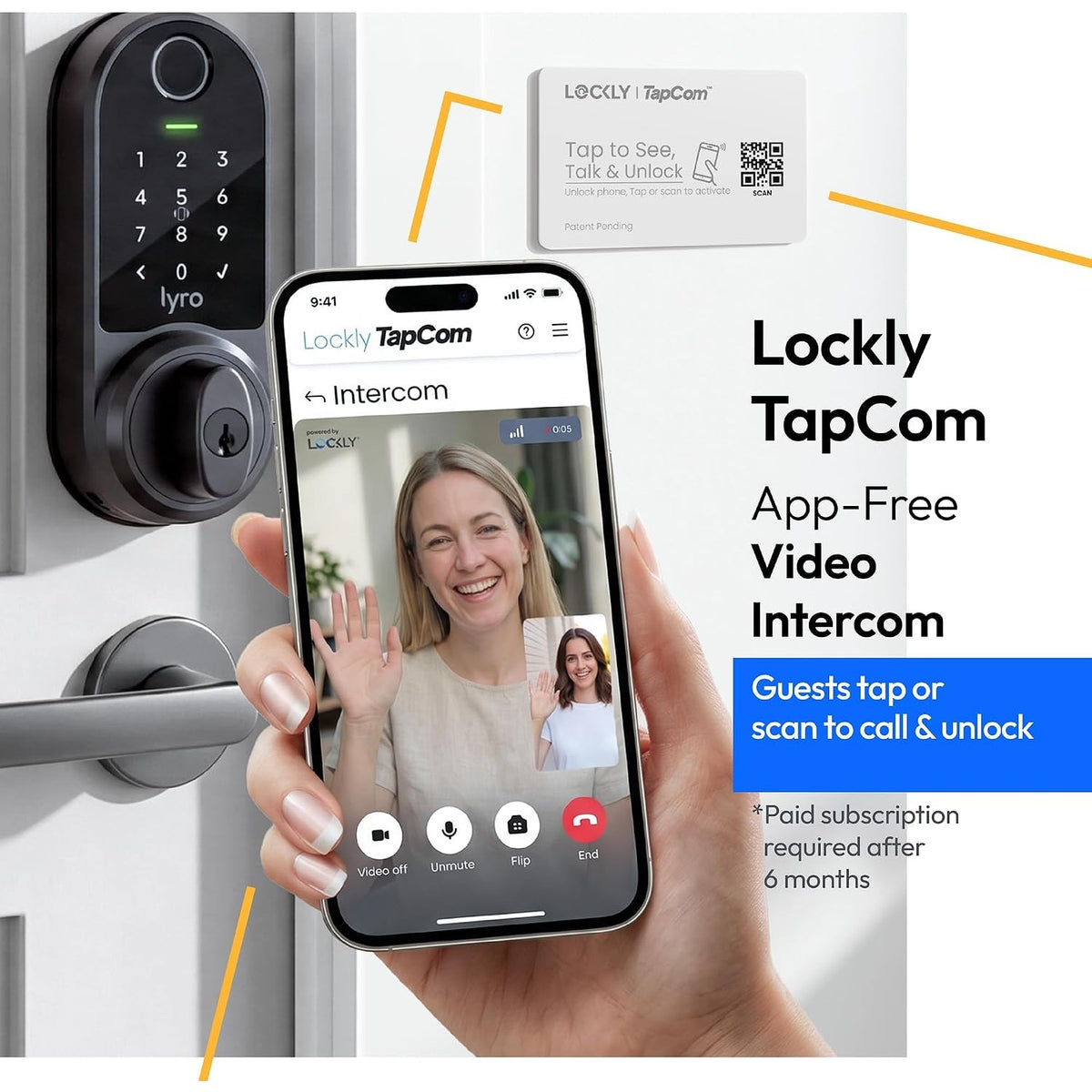 Lyro by Lockly Lasta Smart Lock Wi-Fi Fingerprint Keypad Deadbolt Keyless Entry