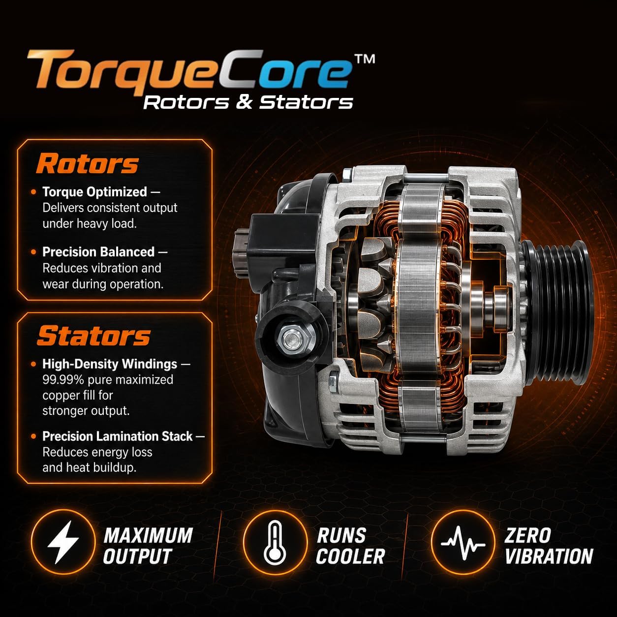 11099N 130A New Alternator Honda Pilot Odyssey Ridgeline Acura MDX TL RL 03-09
