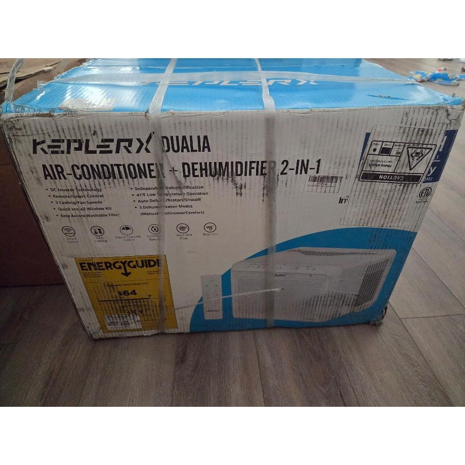 KeplerX 8000 BTU Inverter Window AC WiFi Alexa 50 Pint Dehumidifier
