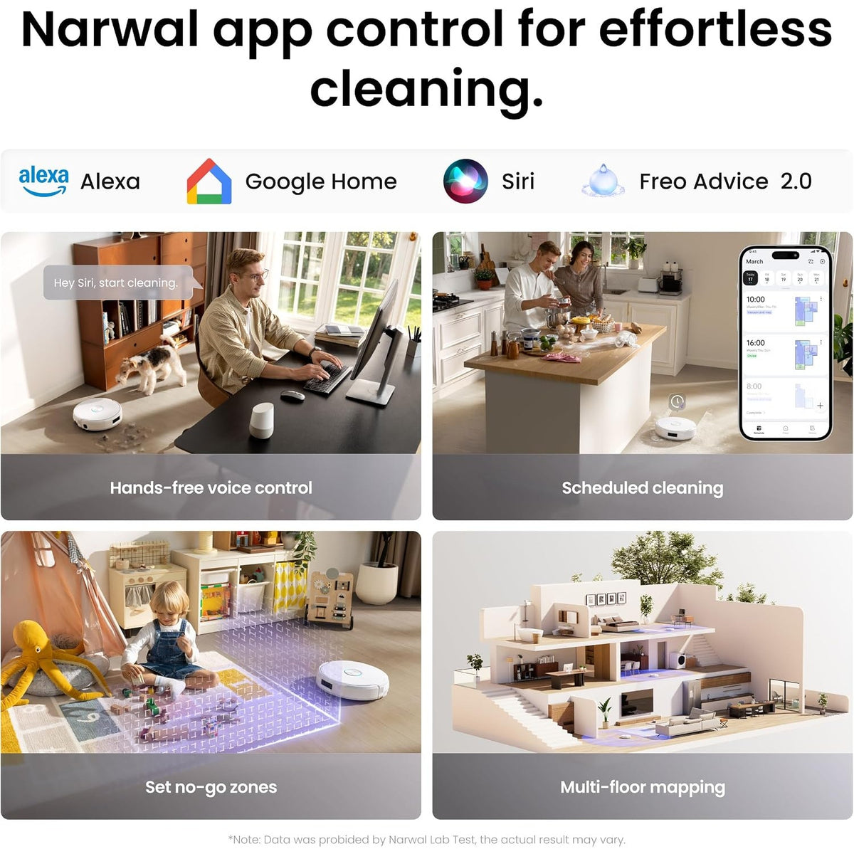 NARWAL Freo 20 Edge Robot Vacuum Mop 31000Pa Self Emptying White