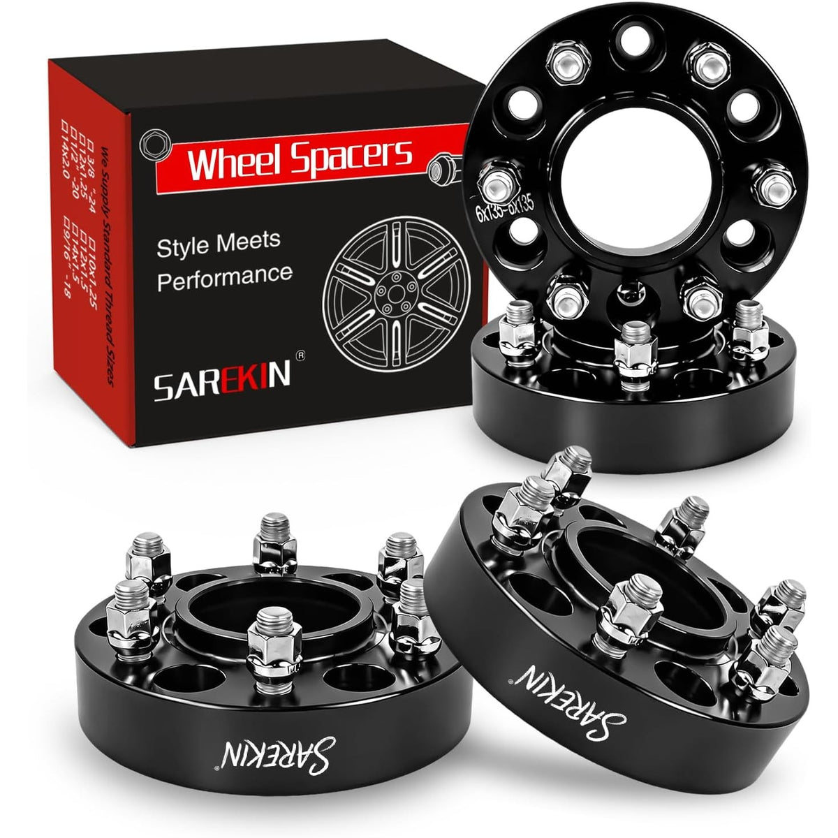 6x135 Hub Centric Wheel Spacers 1.5in M14x1.5 F150 Expedition Navigator 15-25
