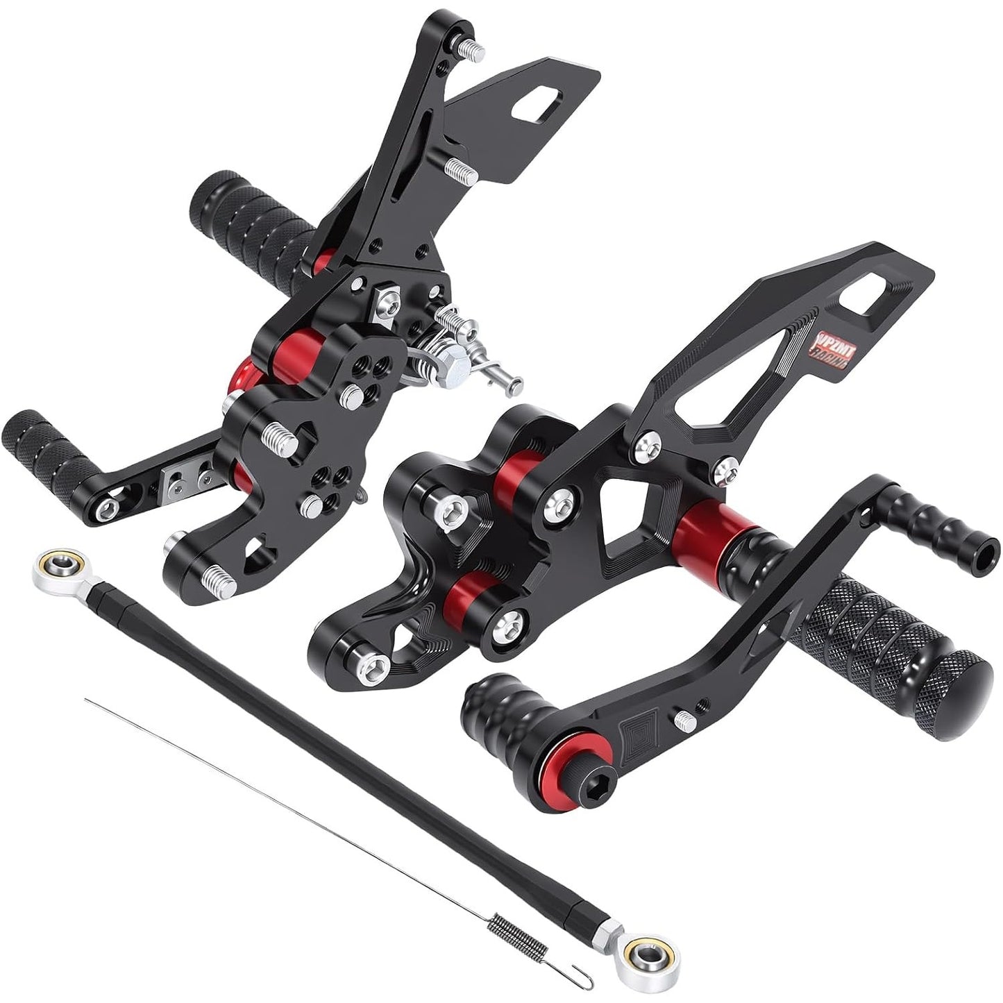 Rearsets Foot Pegs Adjustable Rear Sets for Suzuki GSXR 600 750 2011-2021 Black