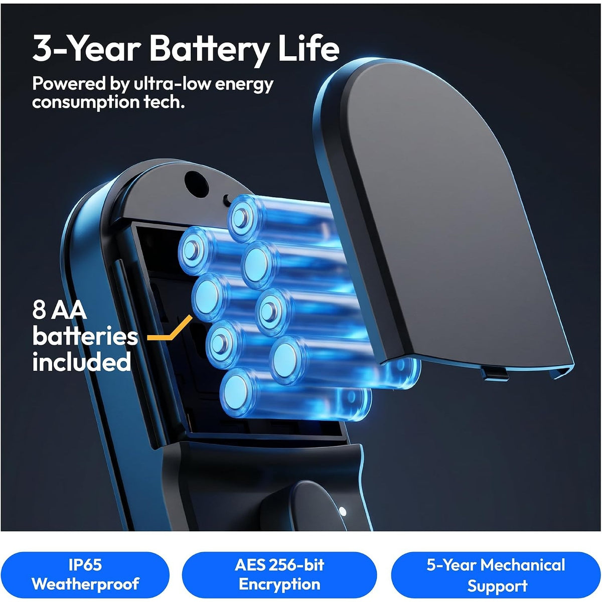Lyro by Lockly Lasta Smart Lock Wi-Fi Fingerprint Keypad Deadbolt Keyless Entry