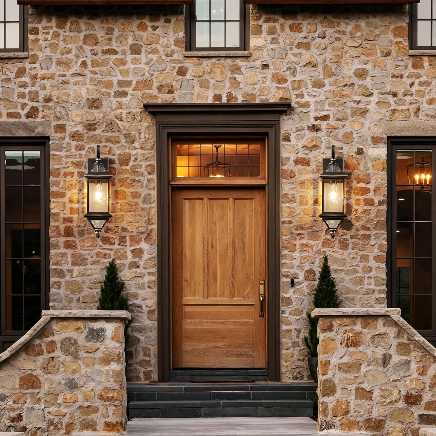 Outdoor Wall Light Fixtures 2 Pack Oil Rubbed Bronze Porch Sconce Waterproof