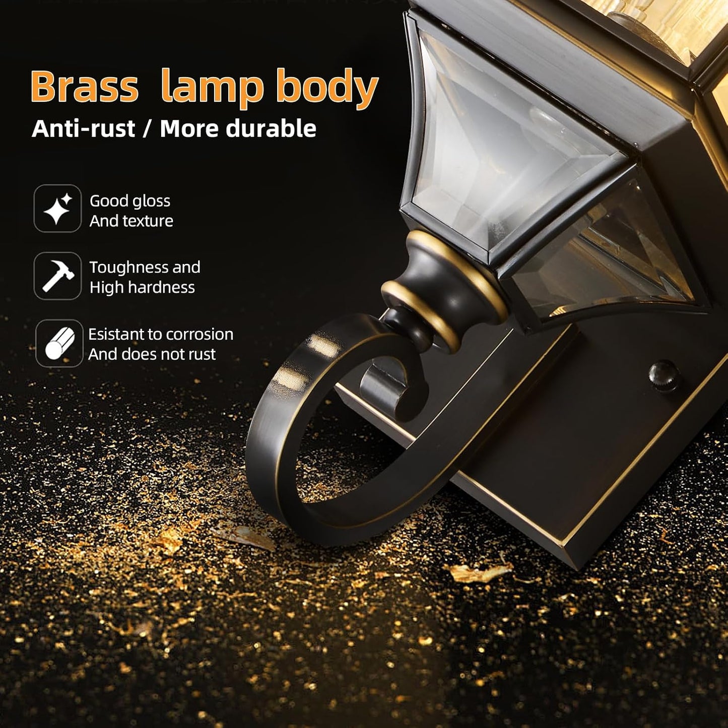 Outdoor Wall Light Fixtures 2 Pack Oil Rubbed Bronze Porch Sconce Waterproof