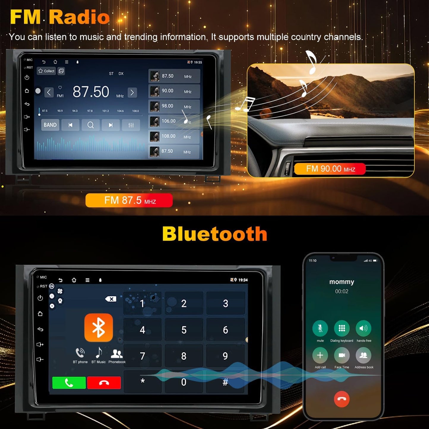 Toyota Tundra 2014-2021 Android Car Stereo 9" CarPlay Android Auto GPS 4+64G