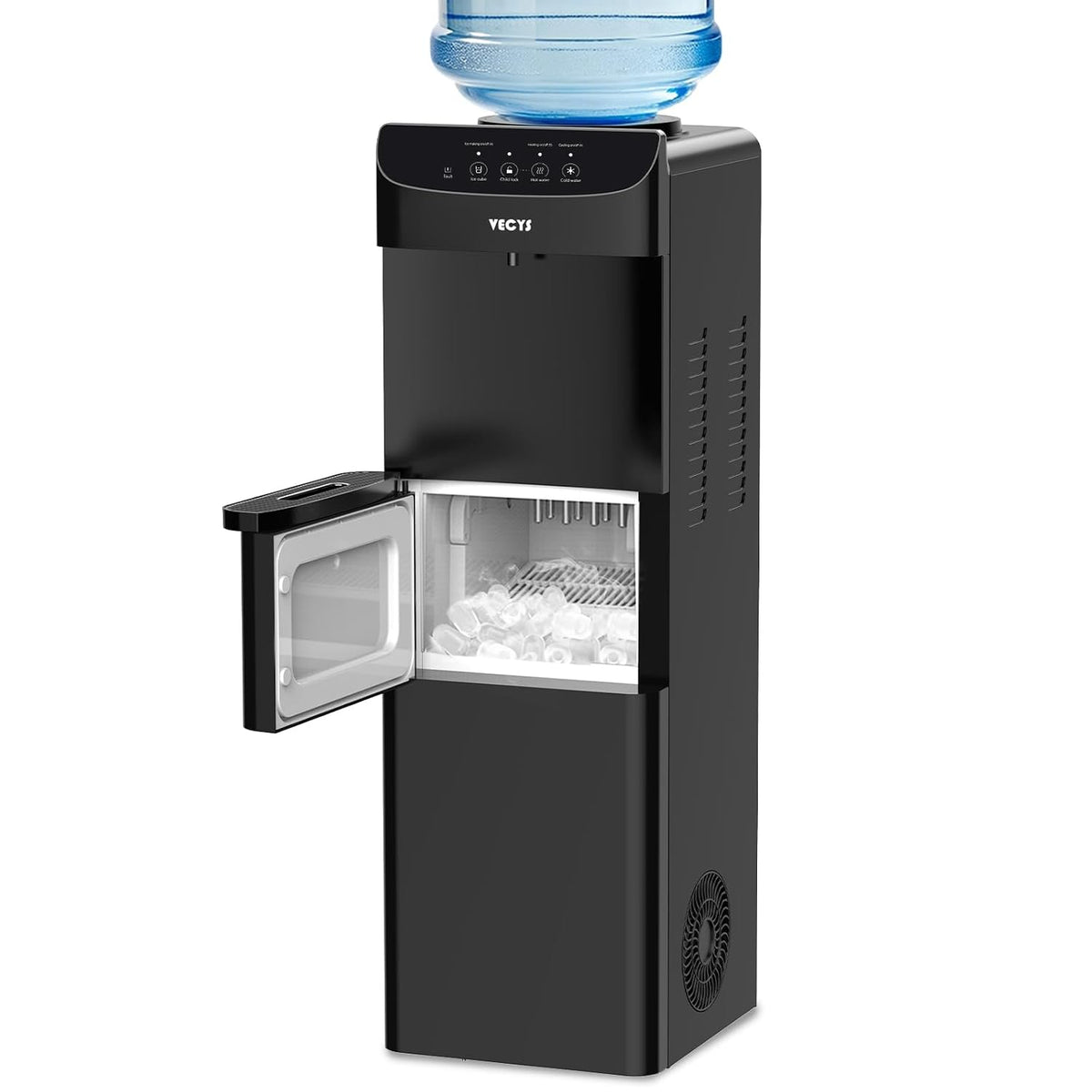 VECYS 5 Gallon Water Dispenser Ice Maker 27 Lb Daily Ice Child Safety Lock