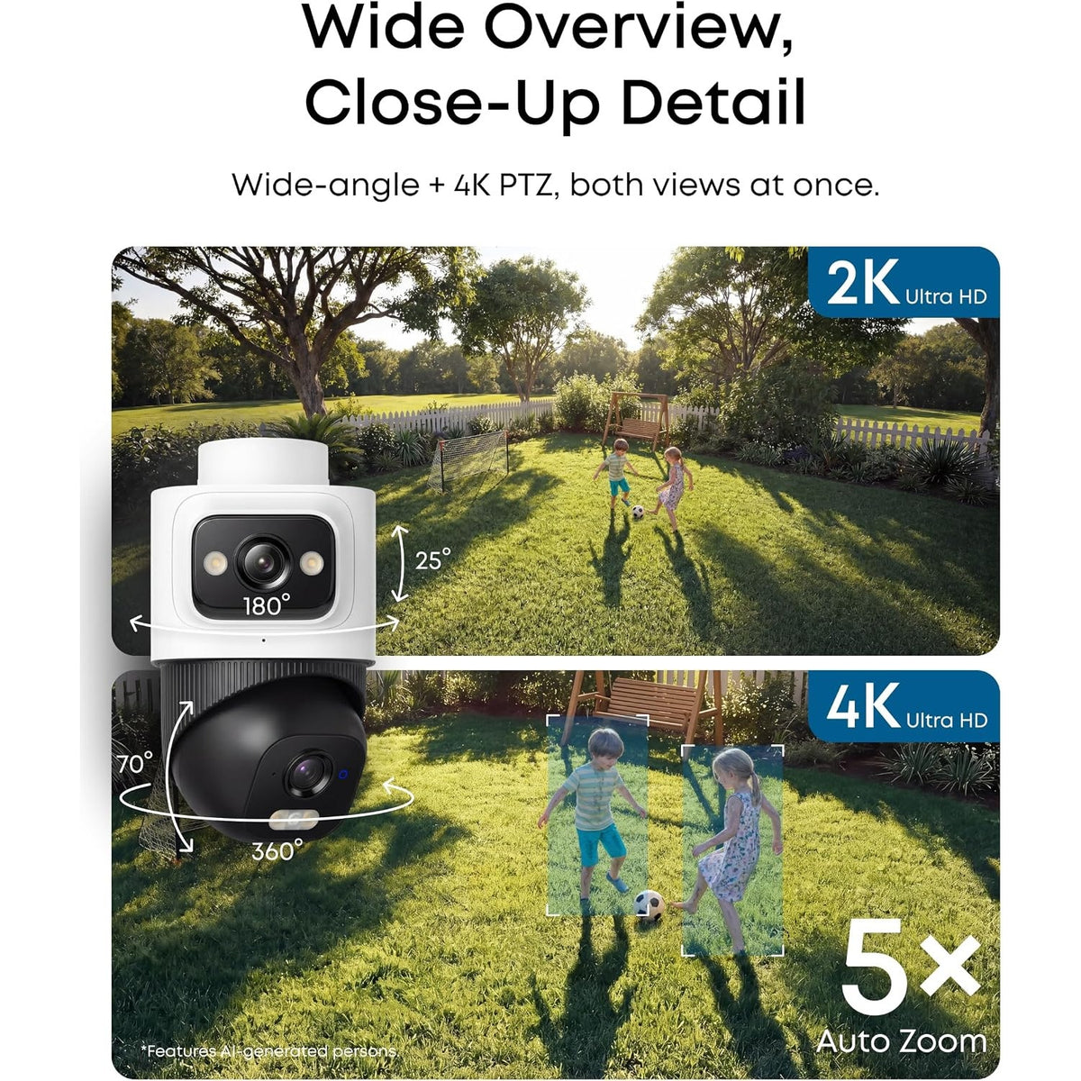 eufy E50 4-Cam 4K PoE NVR Security System 2TB Dual-Lens PTZ 360