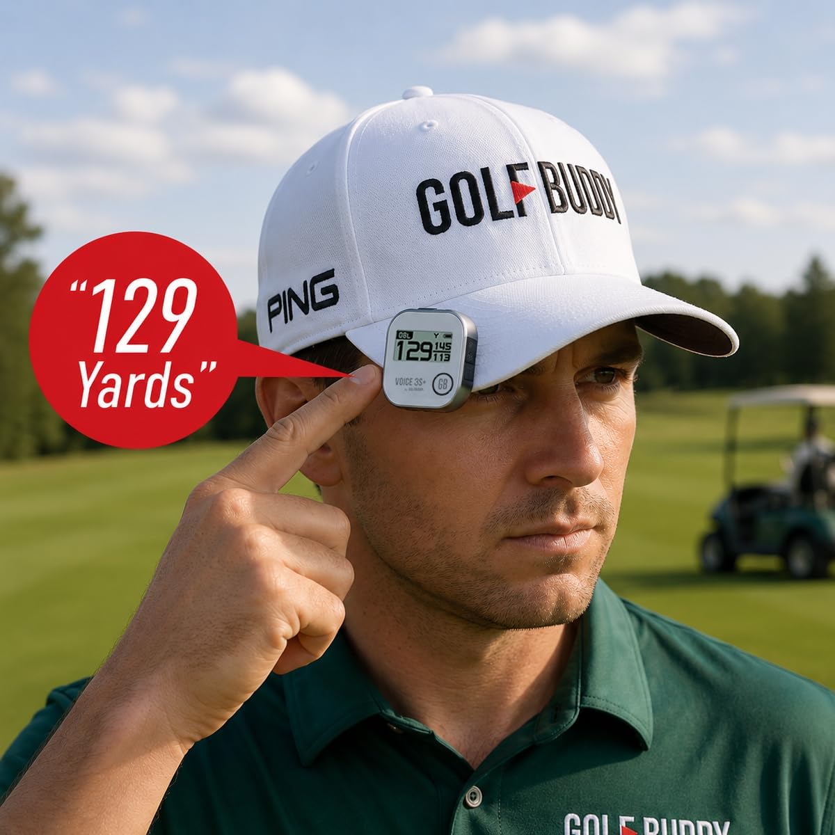 GOLFBUDDY Voice 3S+ Golf GPS Rangefinder Gray 40K Courses Slope Voice 18HR