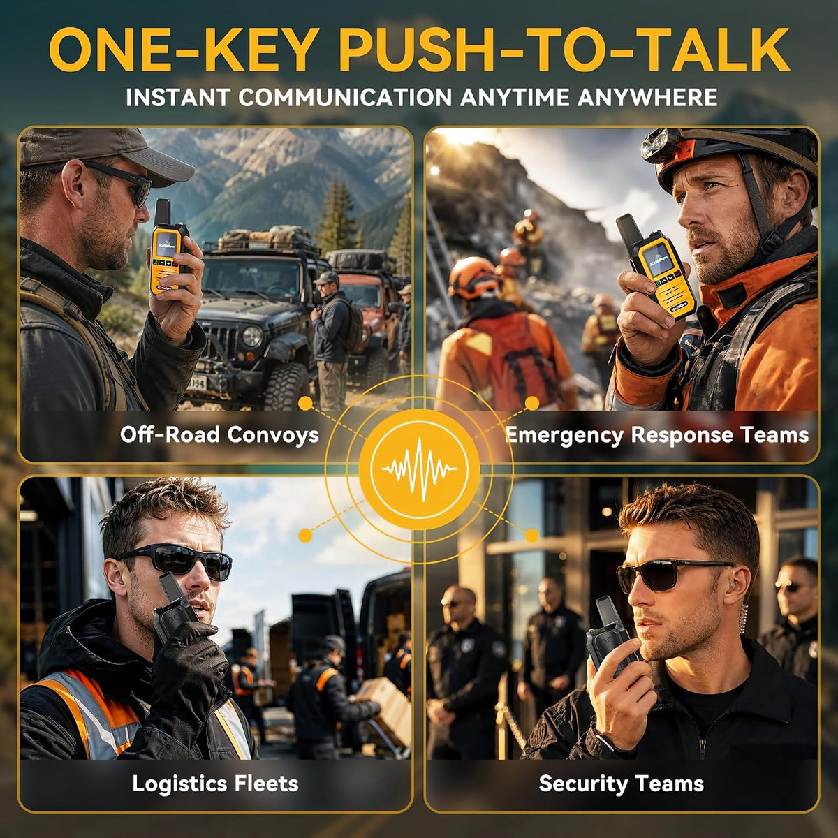 KAYOTOM G14 4G LTE GPS Walkie Talkies 2-Pack Lifetime Free PTT Bluetooth