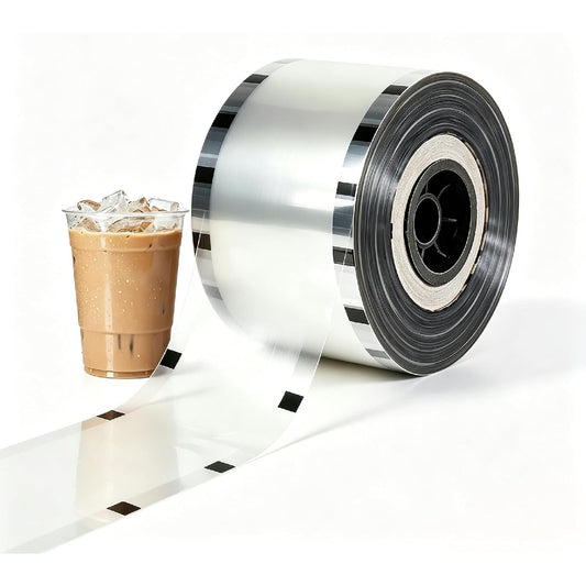 Cup Sealer Film 2000 Cups Clear Roll 90/95/105mm Boba Bubble Tea PP Paper Cups