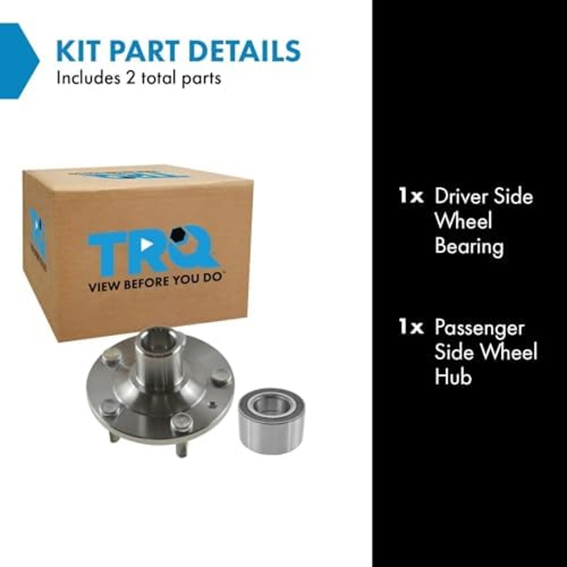 TRQ BHA53241 Front Wheel Bearing and Hub Kit 2pc for 06-12 Fusion MKZ Milan