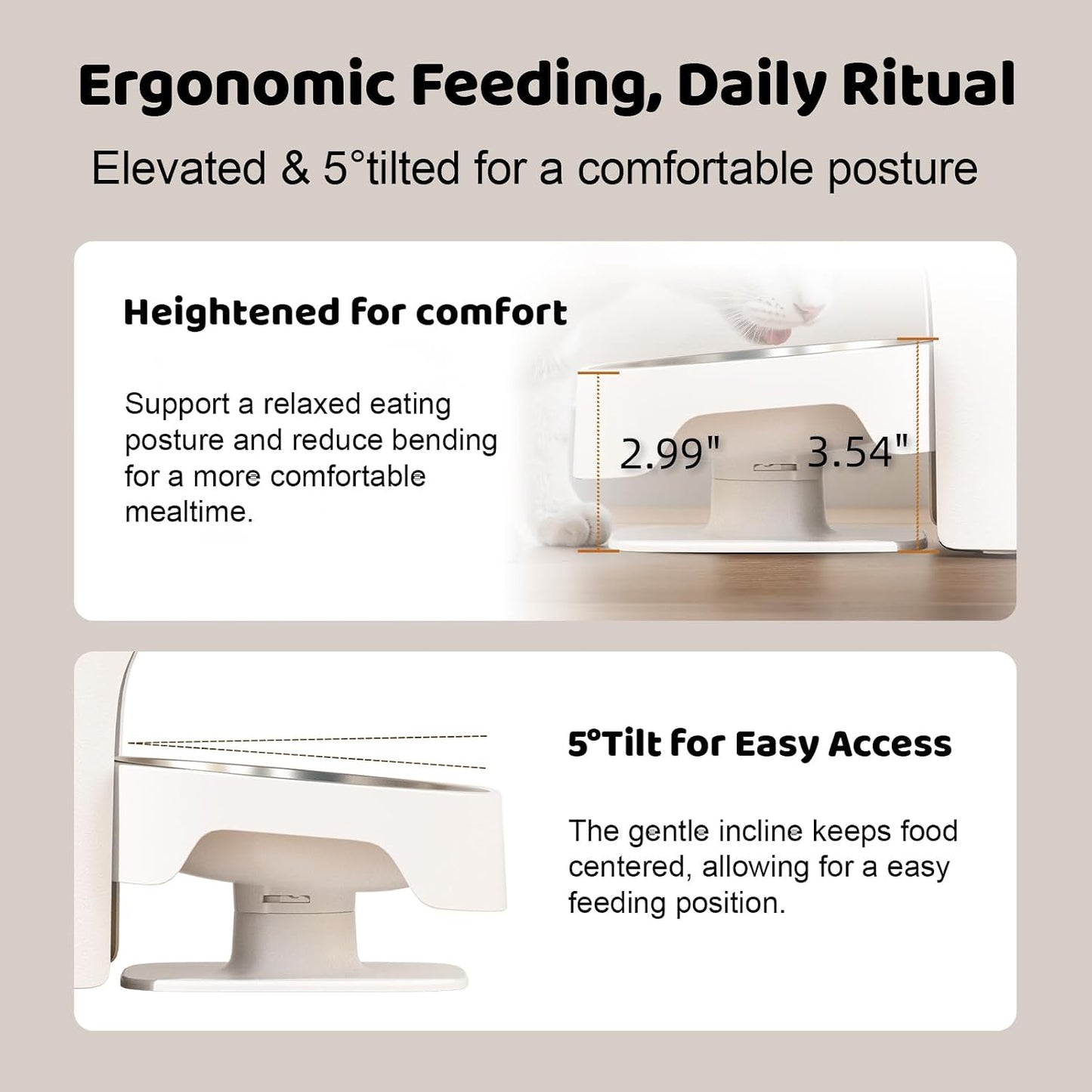 Automatic Cat Dog Feeder 6L WiFi Smart Pet Food Dispenser App Stainless Bowl