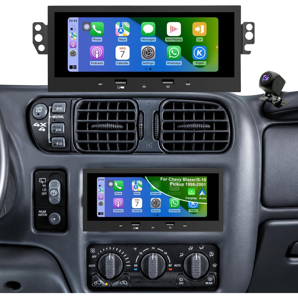6.8in Car Stereo for Chevy Camaro Malibu Impala Blazer S10 CarPlay Android Auto