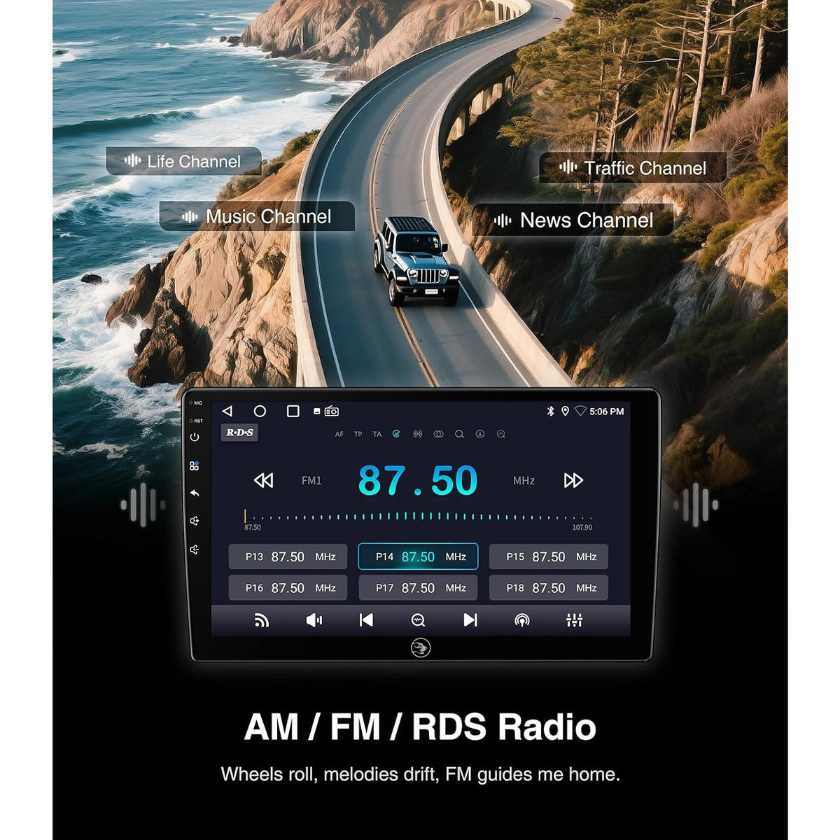 AINAVI 9" QLED Car Stereo Toyota Tacoma 2005-2015 4GB 64GB CarPlay Android