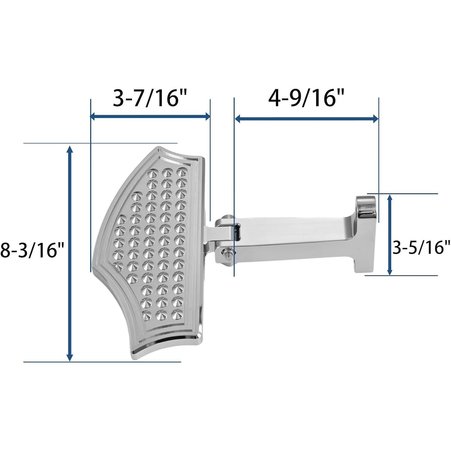 Rear Passenger Mini Floorboards Male Mount Harley Touring, Softail, Dyna