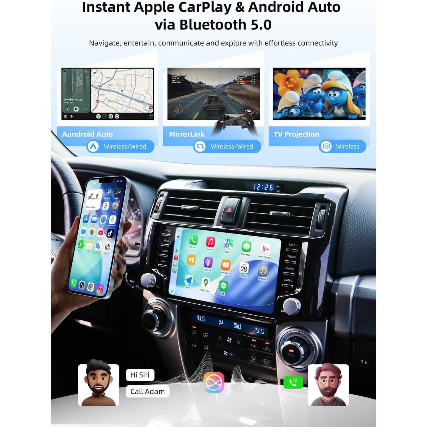 Dasaita 9" Car Stereo Toyota 4Runner 2010-2023 Android 13 Snapdragon CarPlay