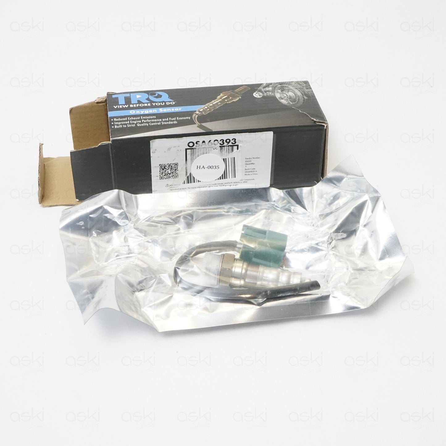 TRQ O2 Oxygen Sensor Downstream Bank 1 Sensor 2 O2 Oxygen Sensor TRQ OSA60393