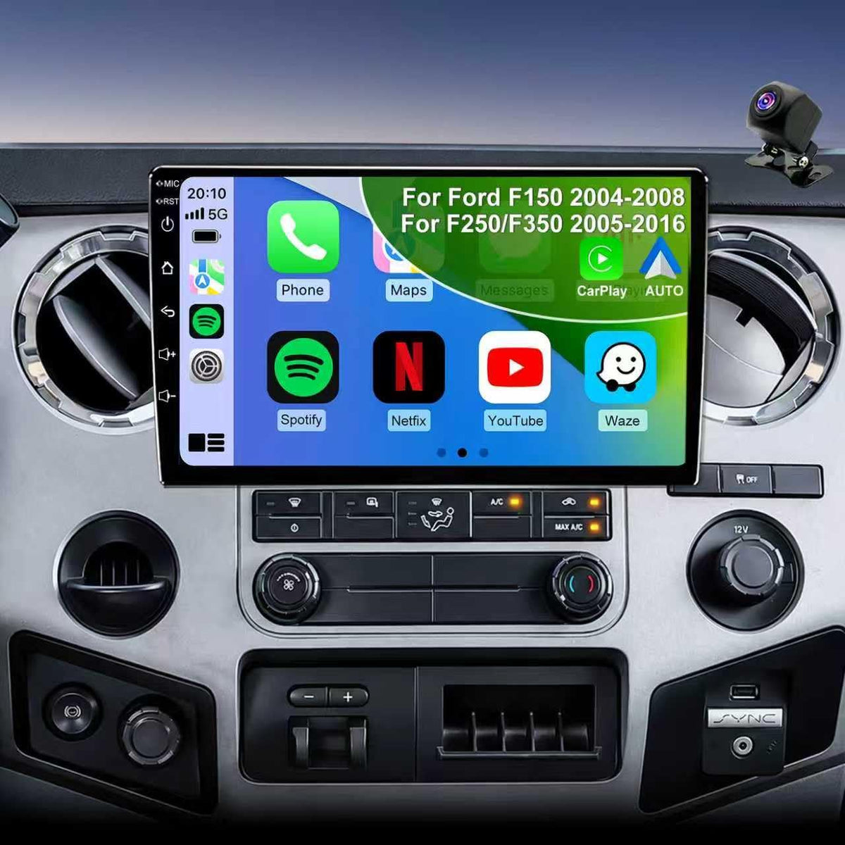 10in 4+64G Android Radio Ford F150 04-08 F250 F350 08-16 CarPlay GPS