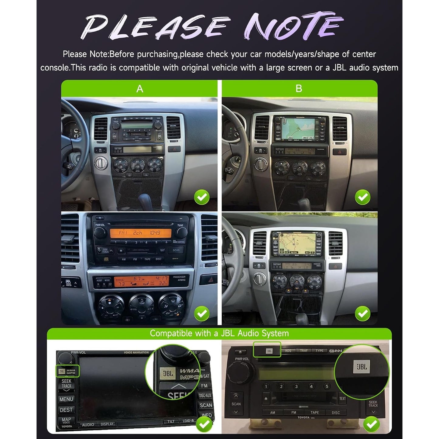 Toyota 4Runner 2003-2009 Android 15 Car Stereo 9" CarPlay Android Auto JBL GPS