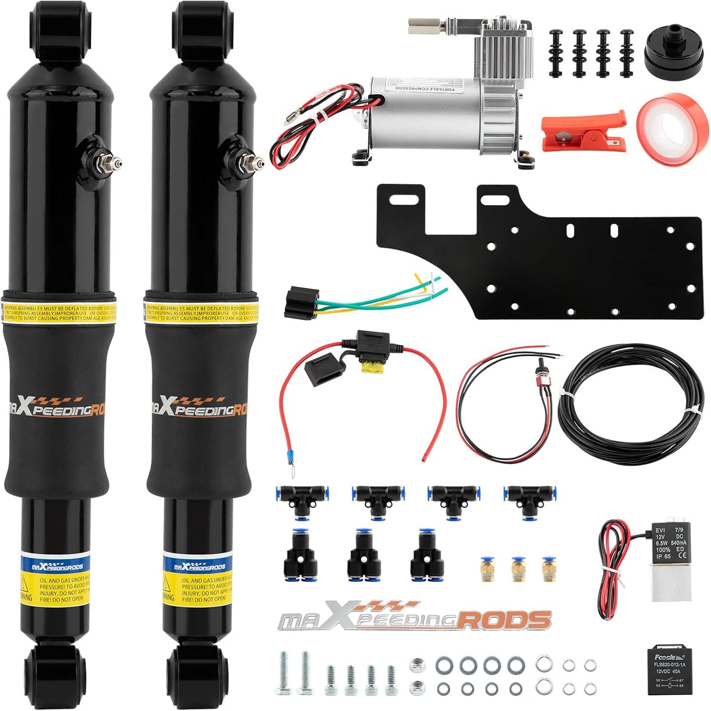 Rear Air Ride Suspension Kit Harley Touring Bagger 1994-2025 Street Road Glide