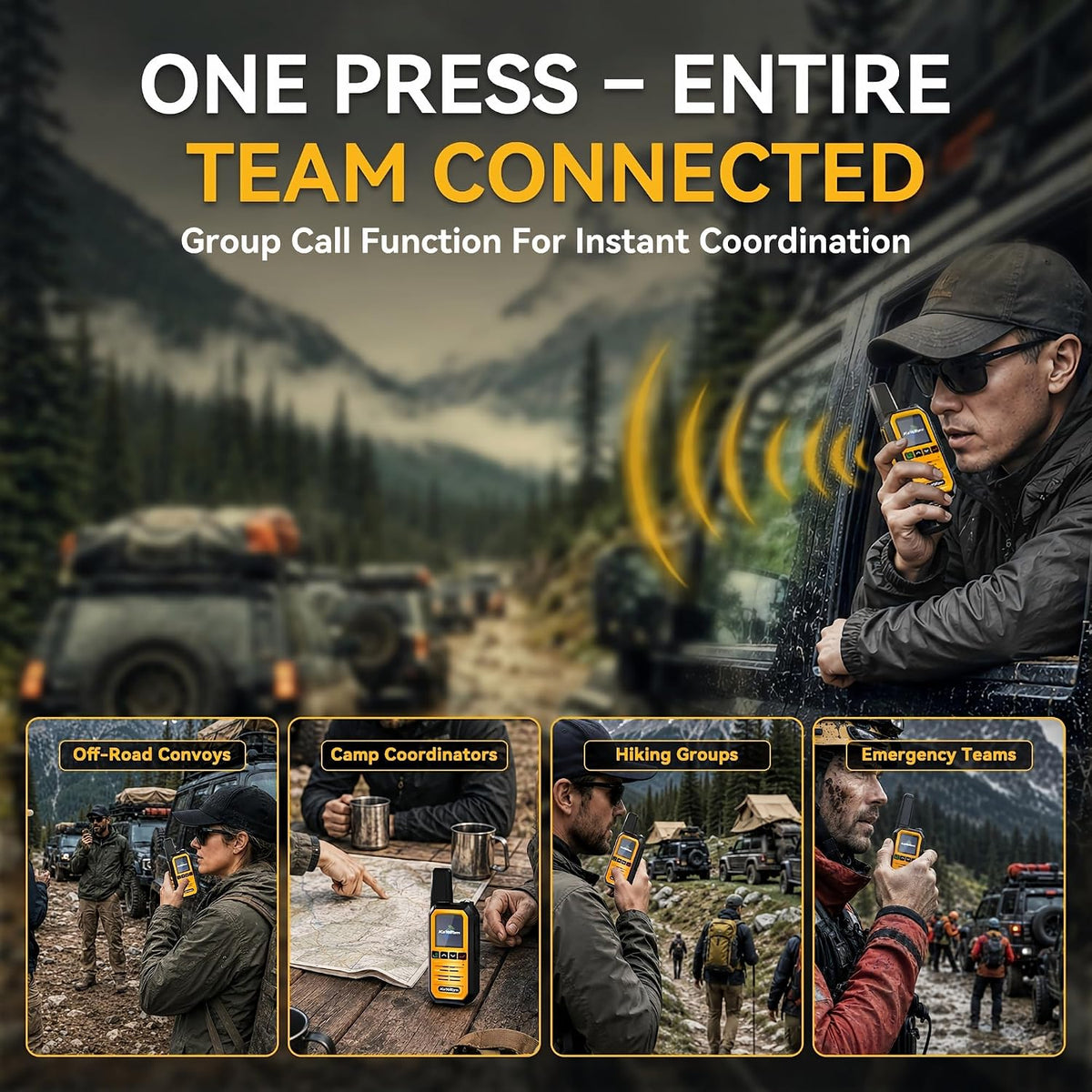 KAYOTOM G14 4G LTE GPS Walkie Talkies 2-Pack Lifetime Free PTT Bluetooth