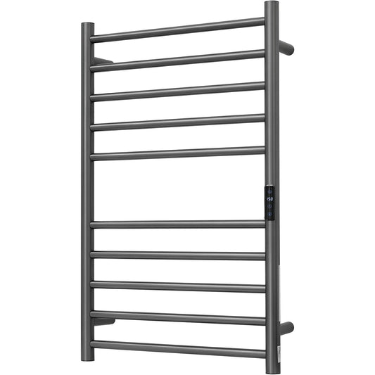 BLARALA Smart Towel Warmer 10 Bar Alexa Google TUYA Wall Mount Gunmetal
