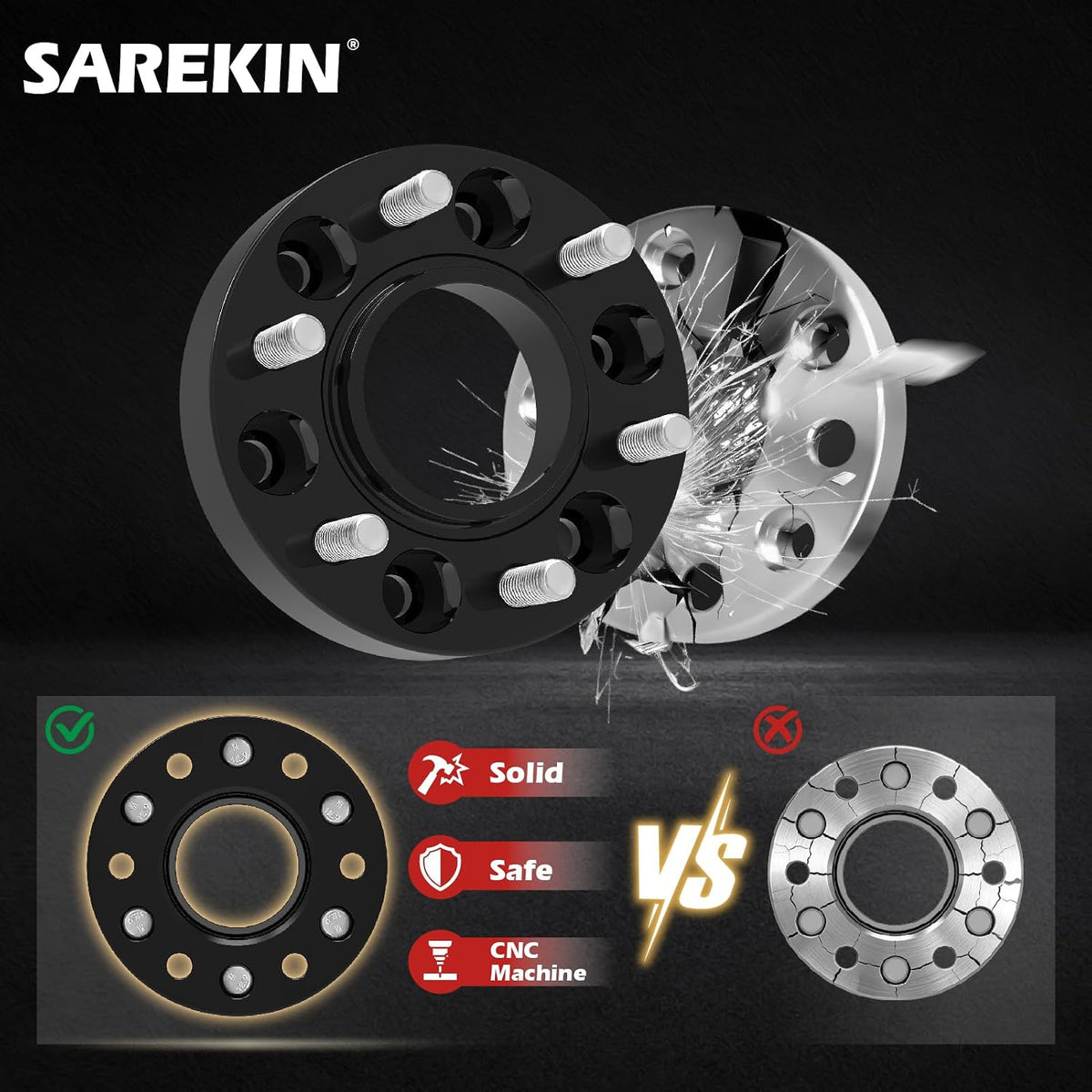 6x135 Hub Centric Wheel Spacers 1.5in M14x1.5 F150 Expedition Navigator 15-25