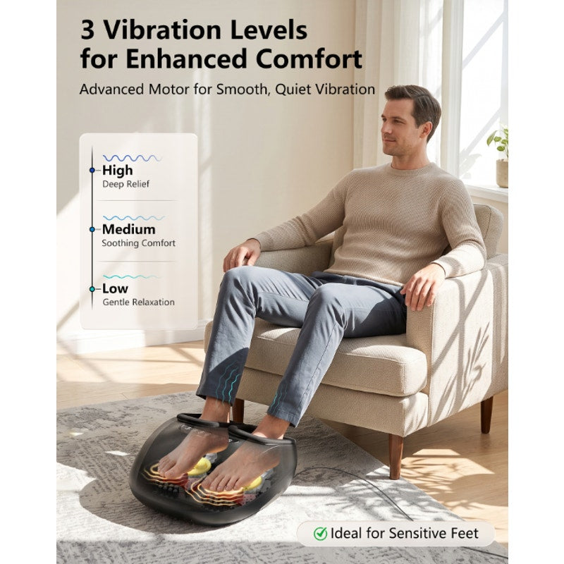 JZBRAIN FE-5318 Shiatsu Foot Massager with Heat Kneading Vibration Compression