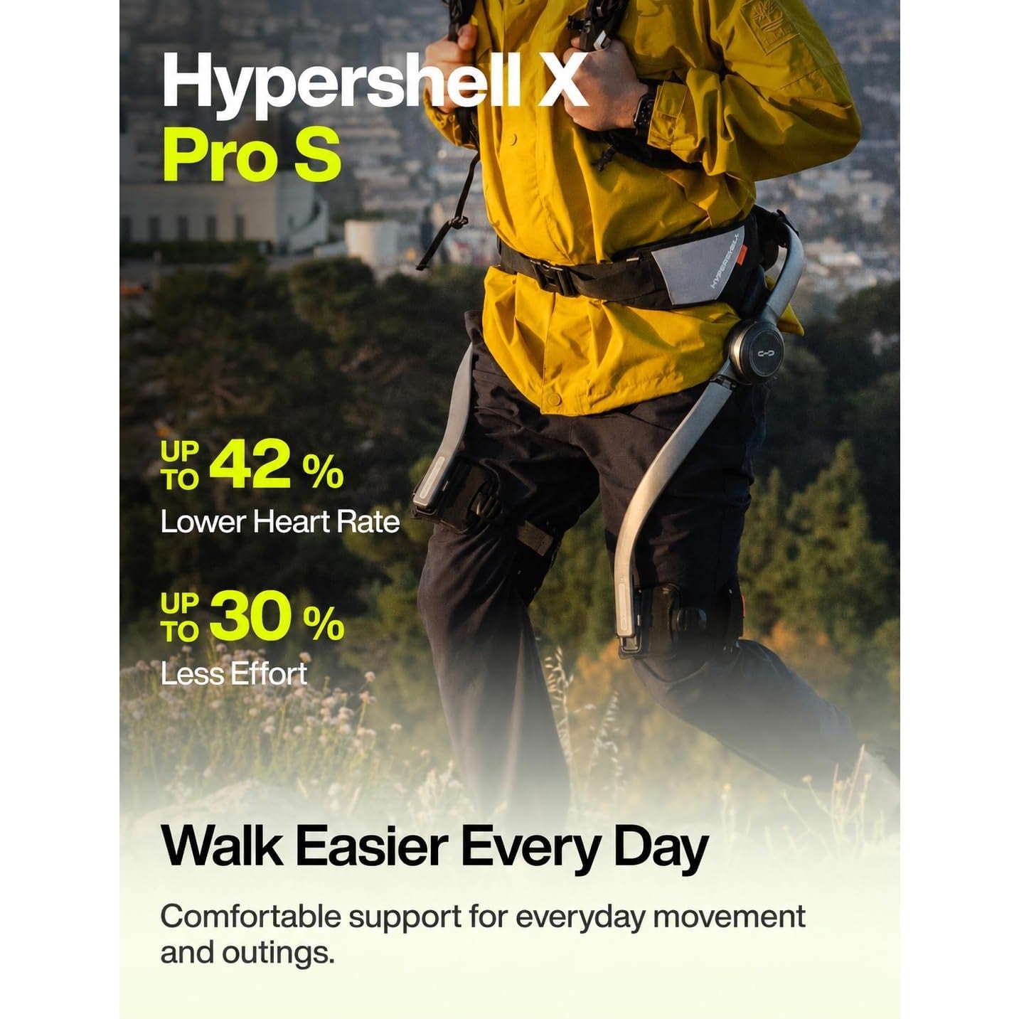 Hypershell X Pro S AI Leg Exoskeleton 800W 17.5km Range Smart Walking Assist